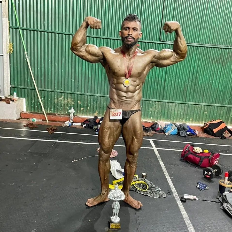 York Fitness member competing at a bodybuilding championship